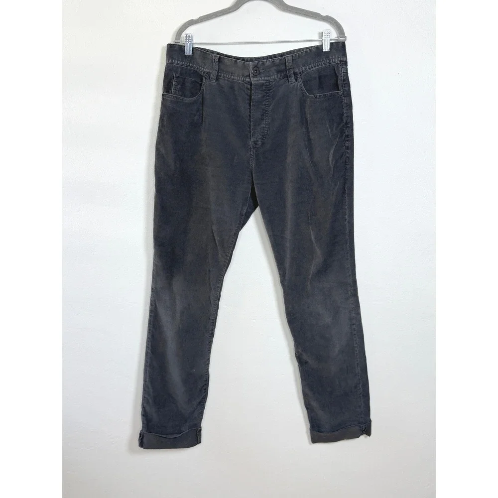 James Perse Corduroy Pants Mens 33 Grey Casual Slim Fit Stretch Preppy Casual